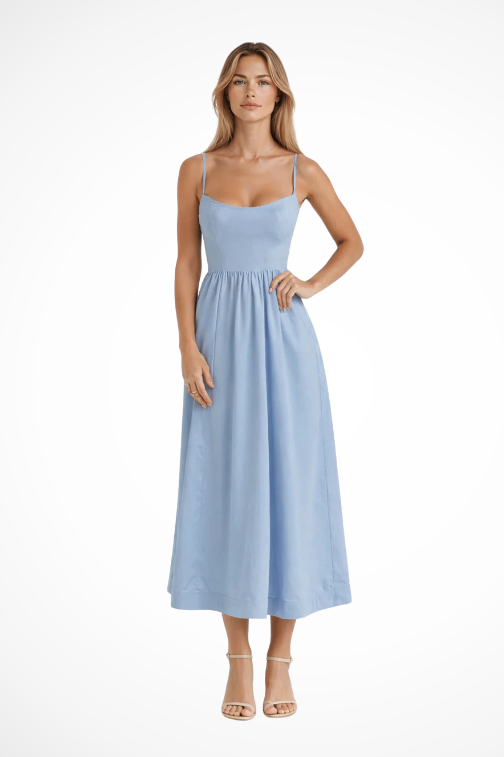 Kennedy | A Line Midi Wedding Guest Dress
