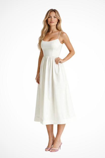 Kennedy | A Line Midi Wedding Guest Dress