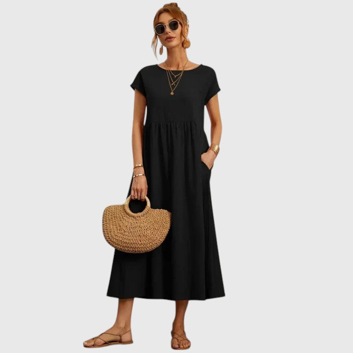 Avenelle | Casual Midi Summer Dress with Pockets