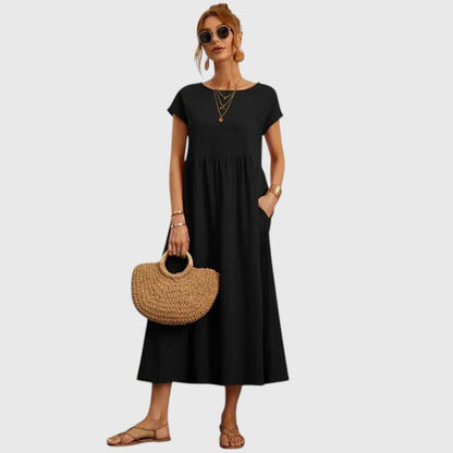 Avenelle | Casual Midi Summer Dress with Pockets