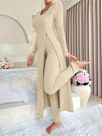 Sabreen women's ribbed two-piece lounge set