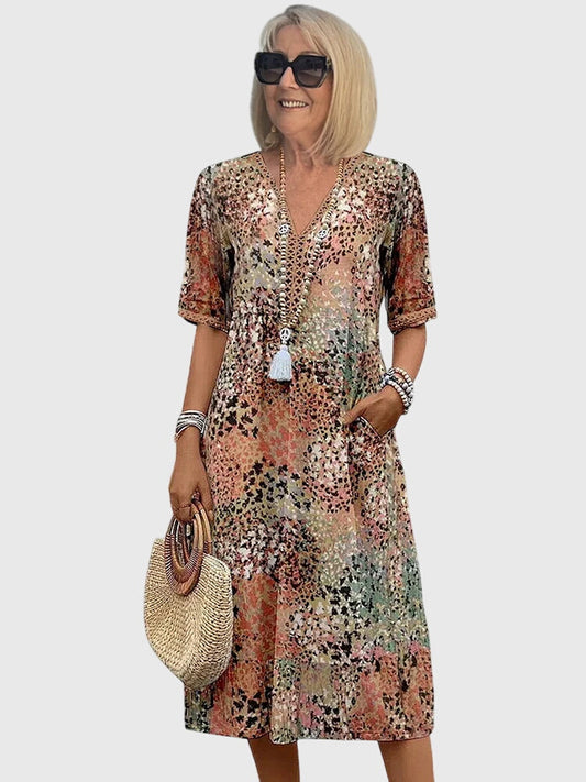 Brielle | Floral Midi Summer Dress