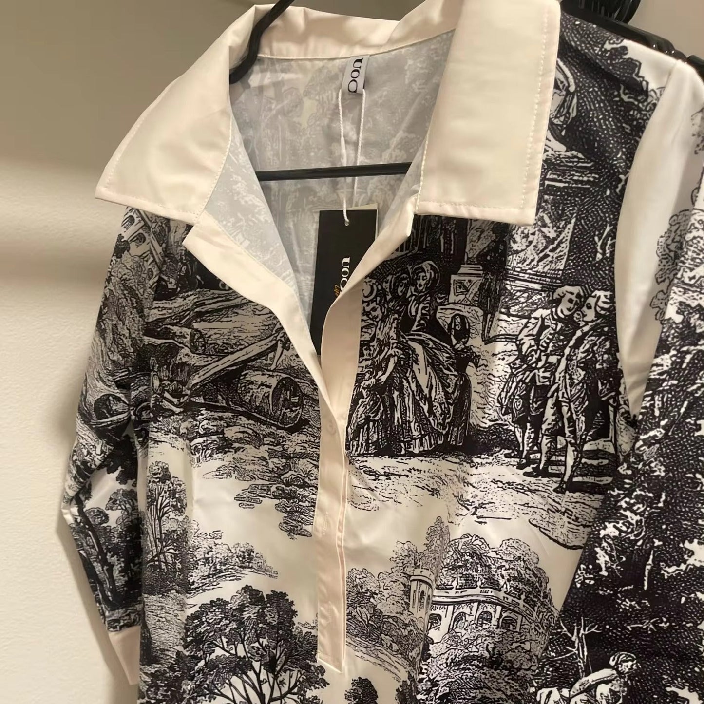Colette | Toile Print Mini Shirt Dress