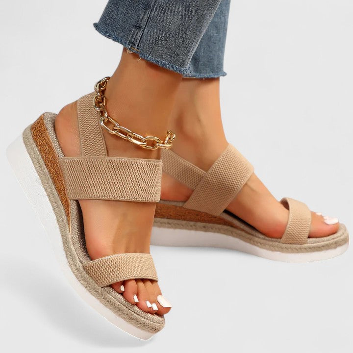 Shelby cushioned arch support comfort sandals front view