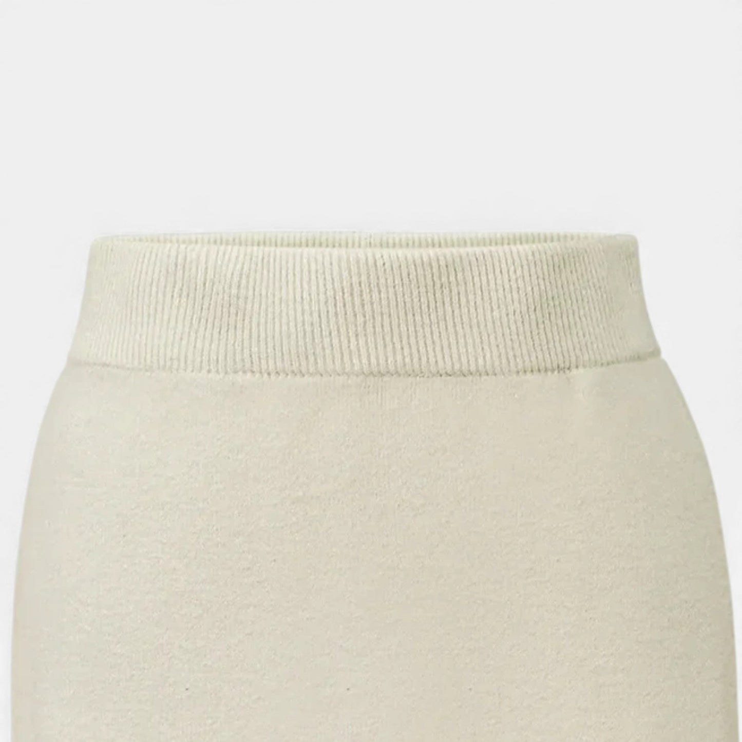 Wool A-line skirt in dark beige colourway