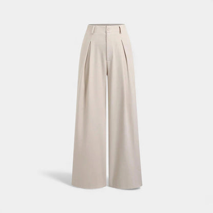 Frances | Jacquard Pleated Wide-Leg Trousers