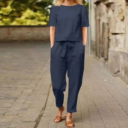 Lillian | Vintage Relaxed Cotton Blend Matching Set