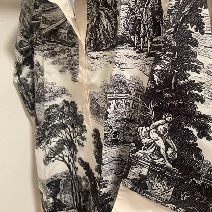 Colette | Toile Print Mini Shirt Dress