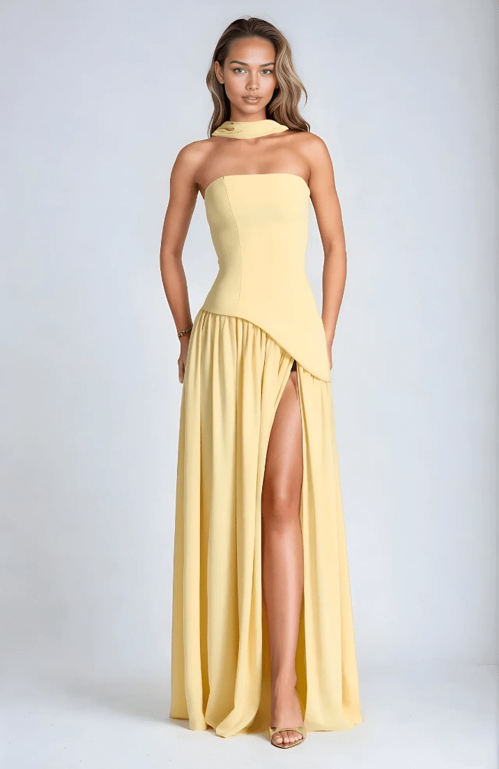 Avelorae | Strapless Slit Maxi Occasion Dress