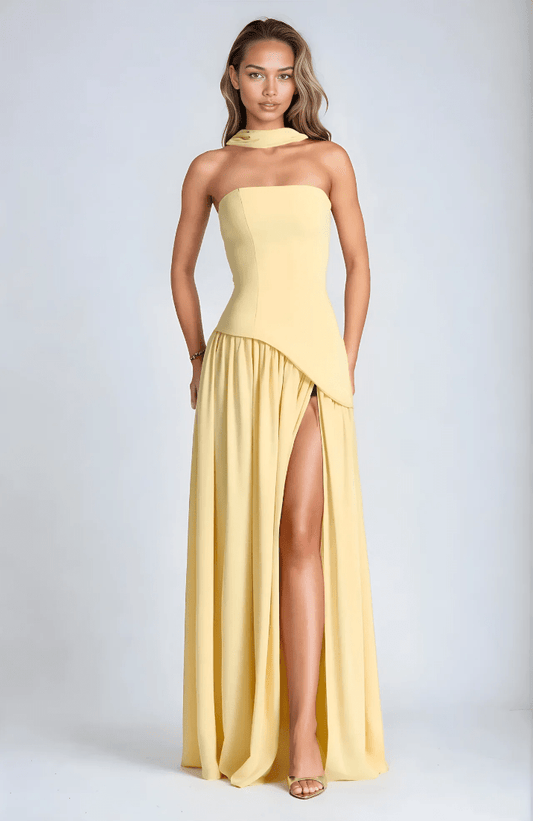 Avelorae | Strapless Slit Maxi Occasion Dress