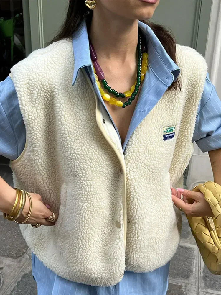 Marlise women's sherpa fleece sleeveless vest