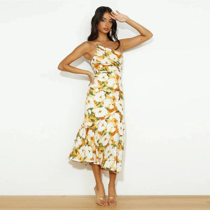 Asteria | One Shoulder Floral Maxi Dress