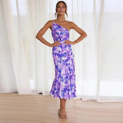 Asteria | One Shoulder Floral Maxi Dress