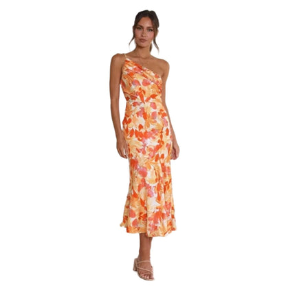 Asteria | One Shoulder Floral Maxi Dress