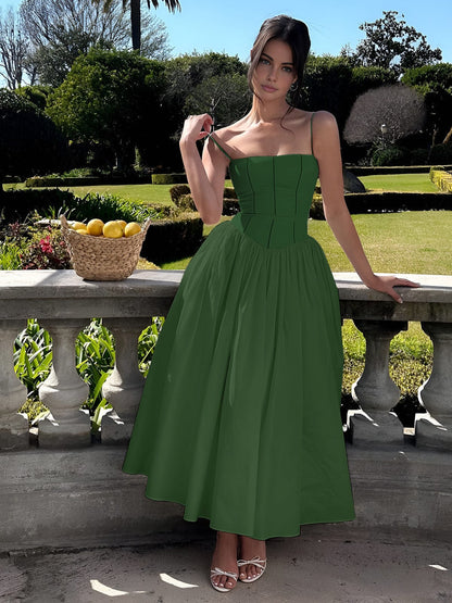 Corset midi dress full-length view