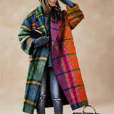 Ombrelle oversized printed statement coat for women