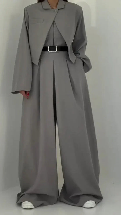 Ravella | Bustier, Jacket & Wide-Leg Trouser Set