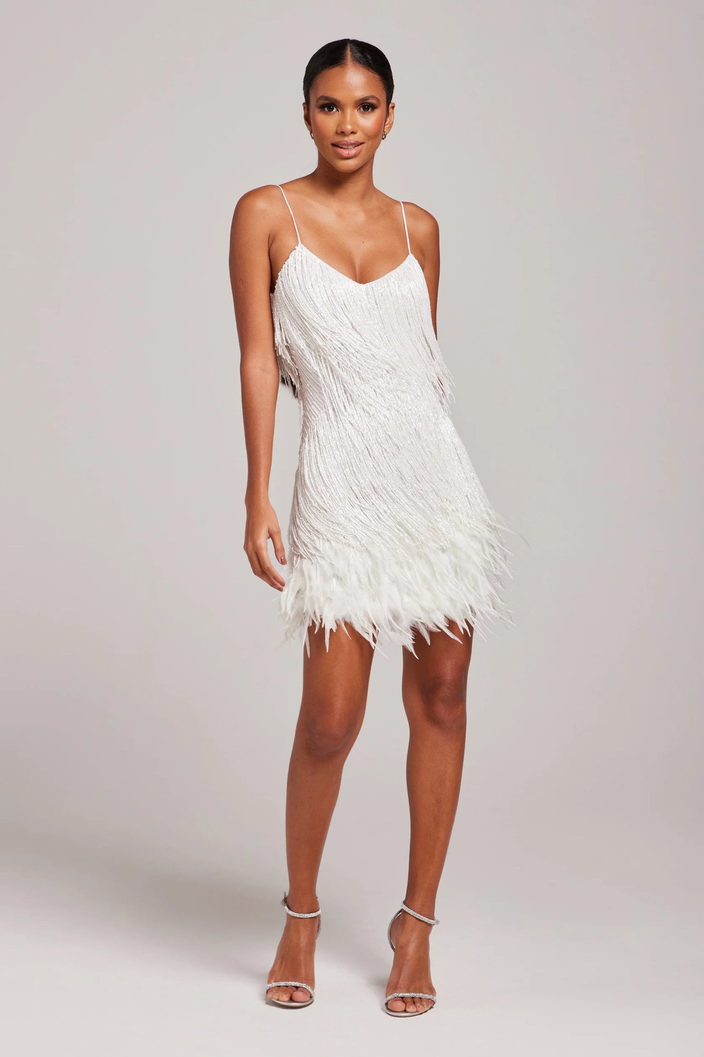 Brillea | Feather Fringe Cocktail Dress