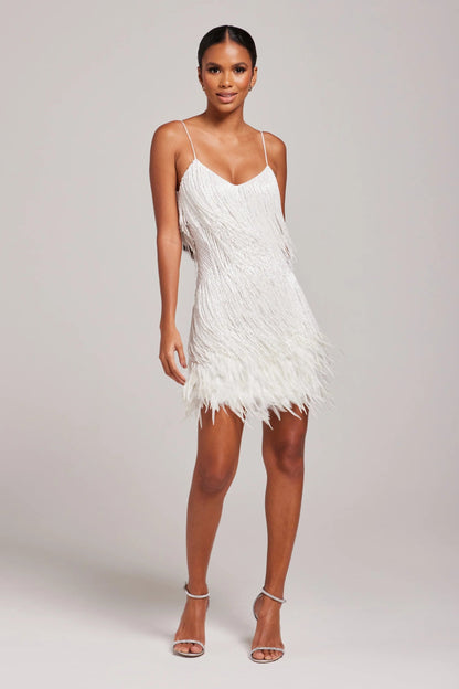 Brillea | Feather Fringe Cocktail Dress