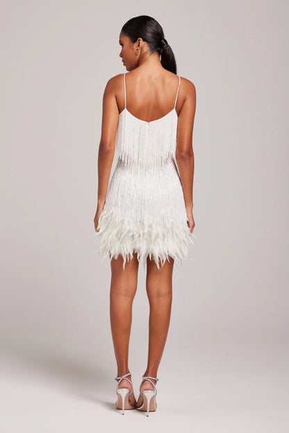 Brillea | Feather Fringe Cocktail Dress