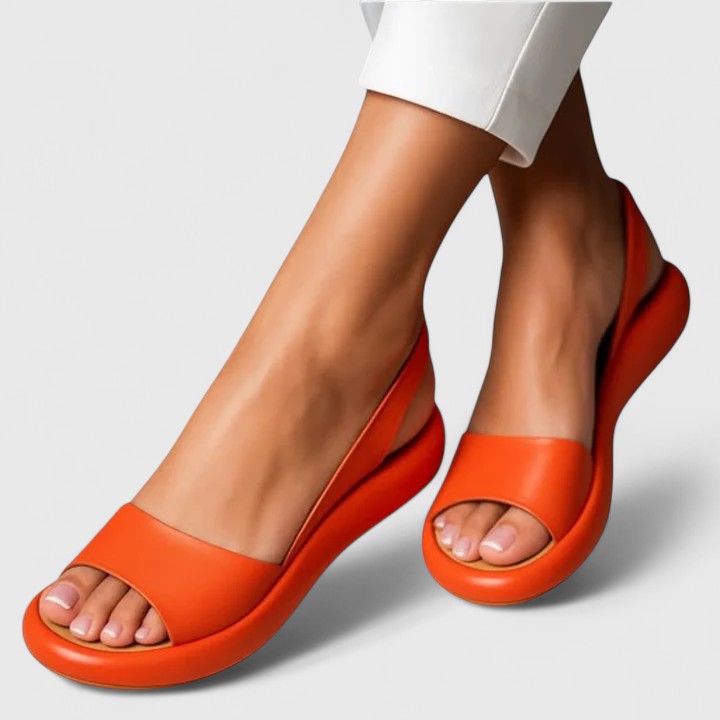 Eden cushioned slip-on sandals side view