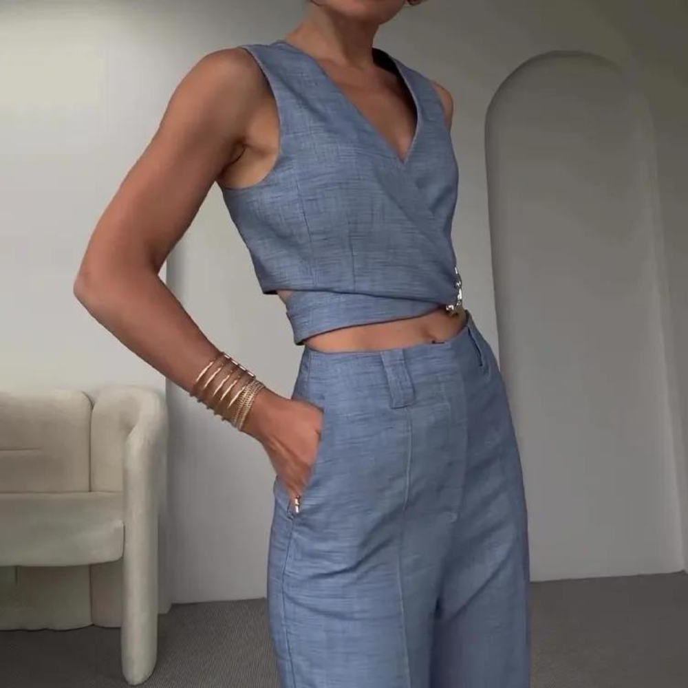 Coordinated two-piece set, styled view