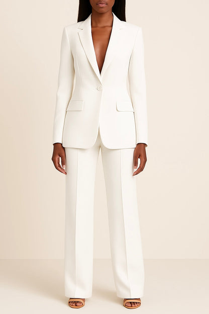 Ella | Tailored Pantsuit Set with Long Blazer