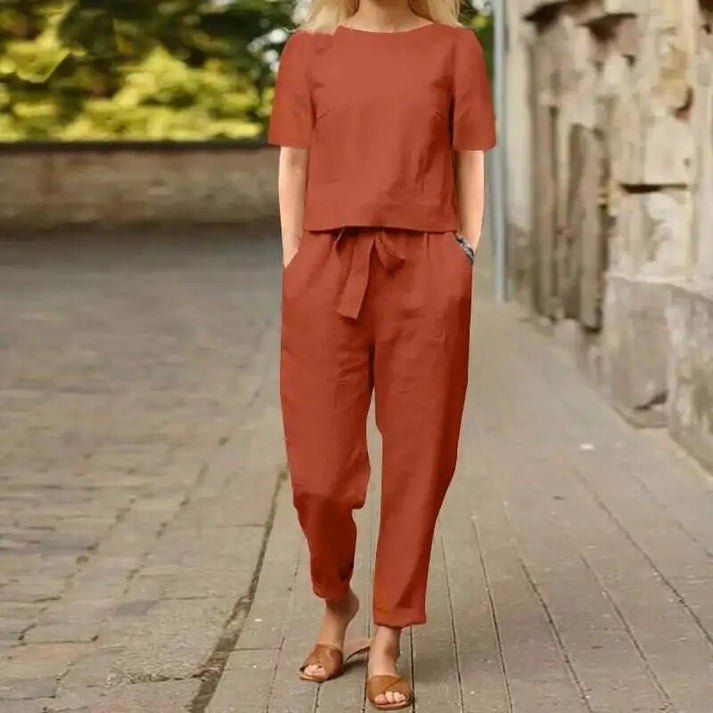 Lillian | Vintage Relaxed Cotton Blend Matching Set