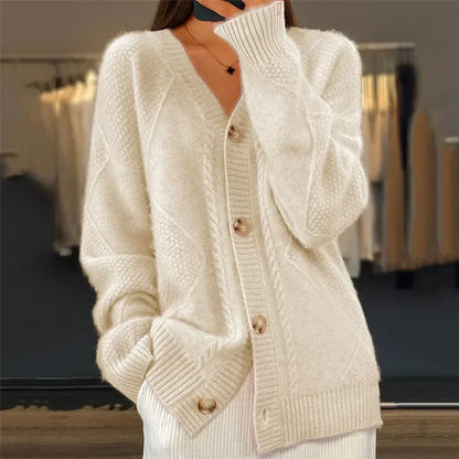 Maelys women's V-neck button-front soft-knit cardigan