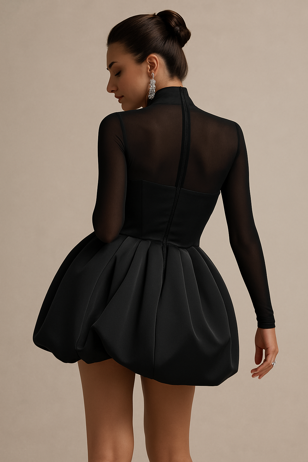 Lucinda voluminous puff mini dress evening look