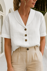 Diane | Elegant Wrap Neckline Blouse