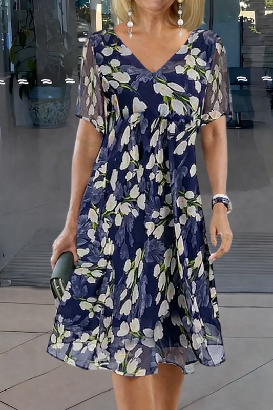 Aurelya | Floral Print Tunic Mini Dress