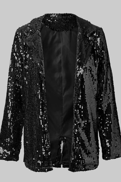 Solveig women's tailored sequin blazer