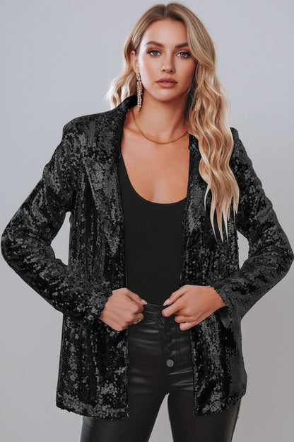 Solveig women's tailored sequin blazer