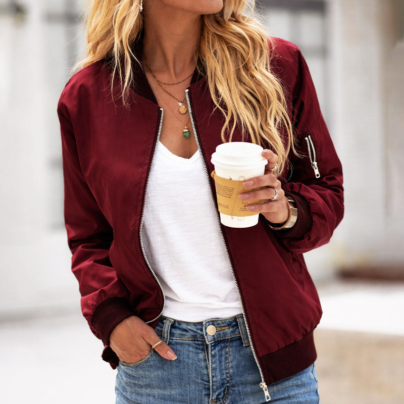 Corbenne zip-up bomber jacket for women