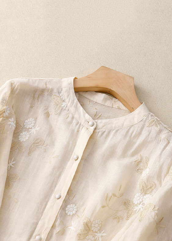 Jessica | Elegant Floral Embroidery Blouse