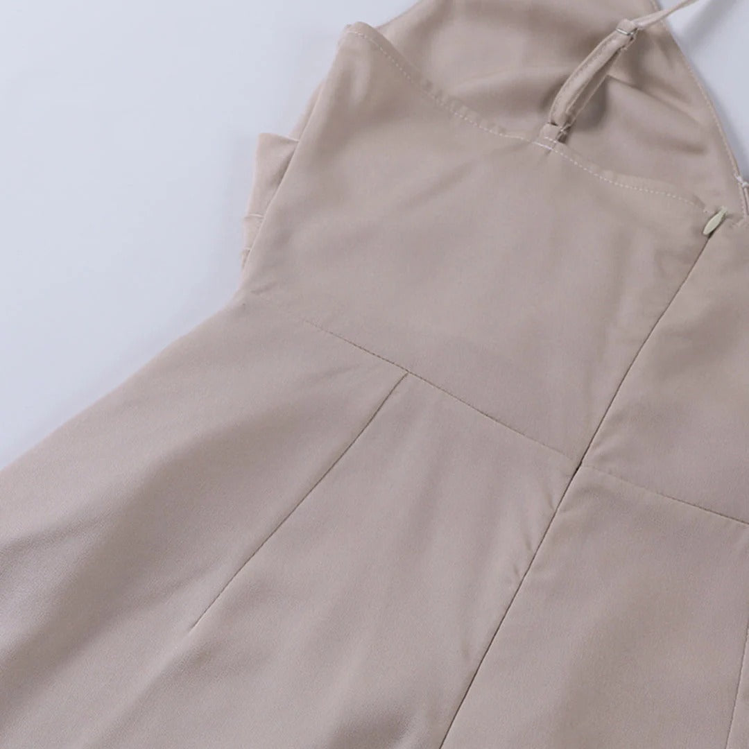 Strappy flared maxi dress, back view