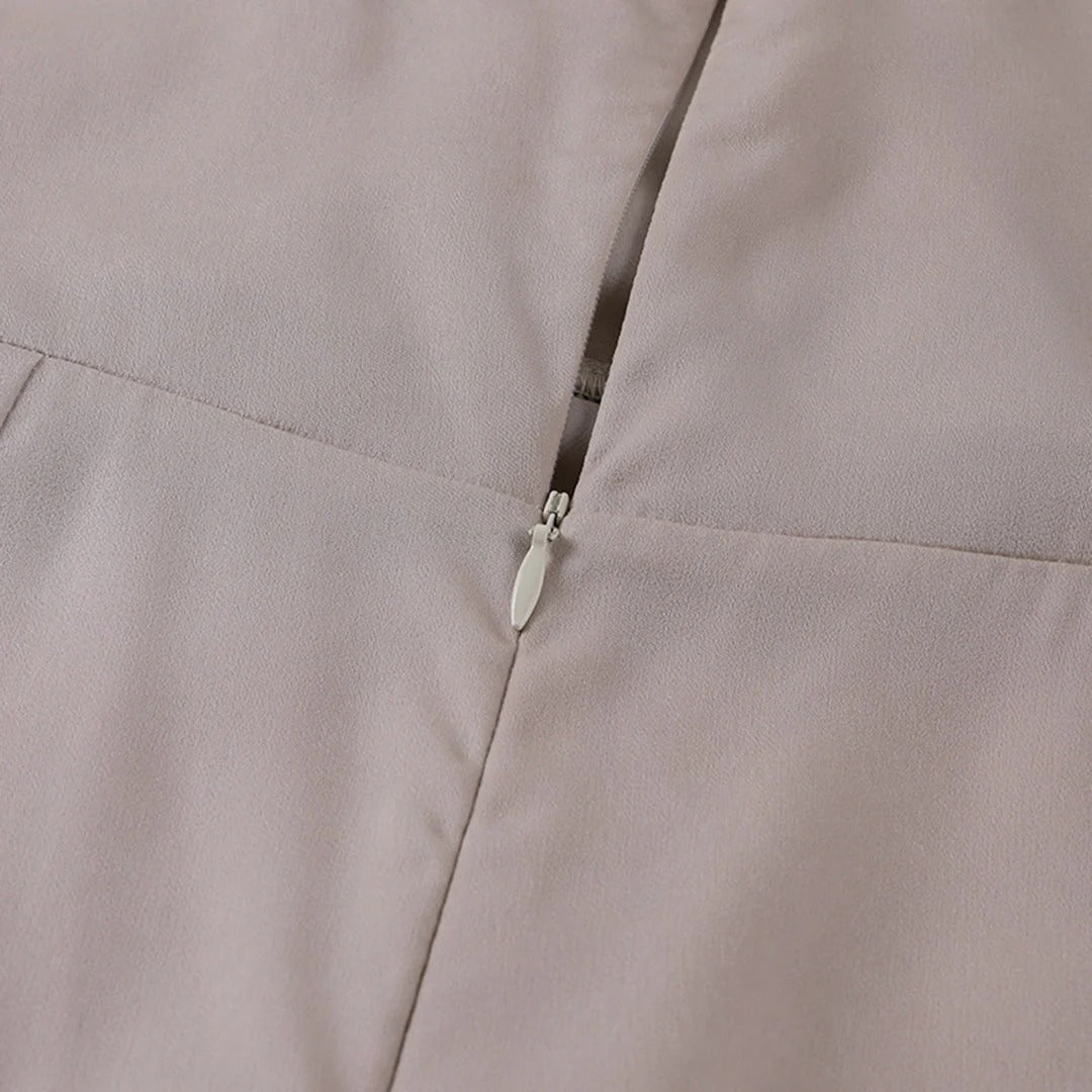 Flared maxi dress detail view