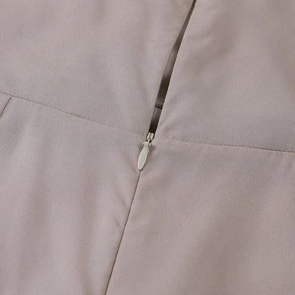 Flared maxi dress detail view