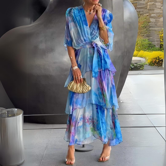 Juliette | V-Neck Tummy Control Midi Cocktail Dress