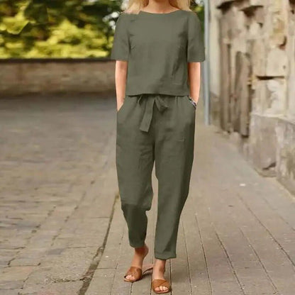 Lillian | Vintage Relaxed Cotton Blend Matching Set