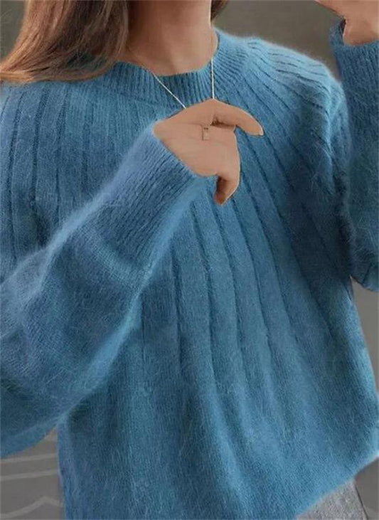 Margaux soft knit crewneck sweater for women