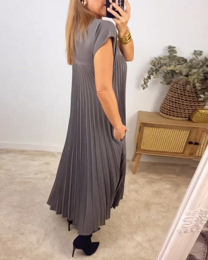 Fern | Flowy Pleated Maxi Cocktail Dress
