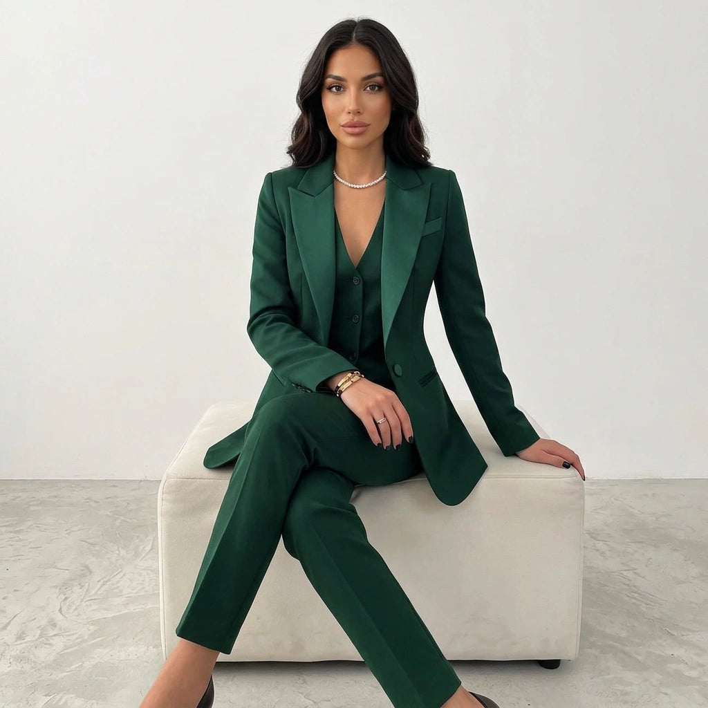 Three-piece blazer, vest and trouser suit, additional view