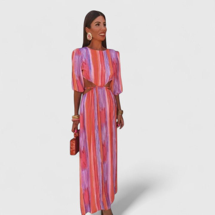 Violetta | Side Cutout Midi Cocktail Dress
