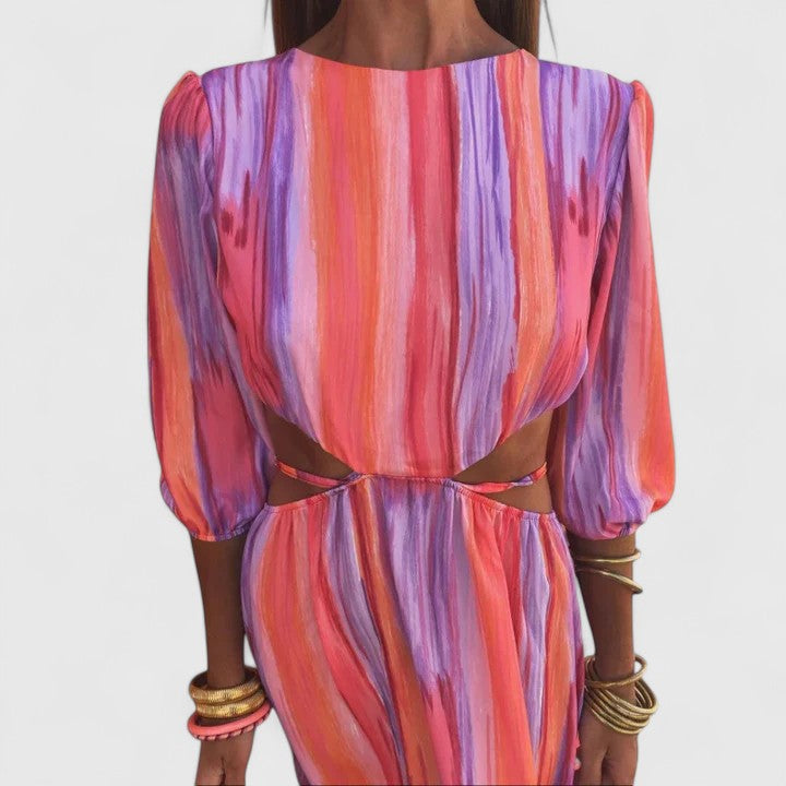 Violetta | Side Cutout Midi Cocktail Dress
