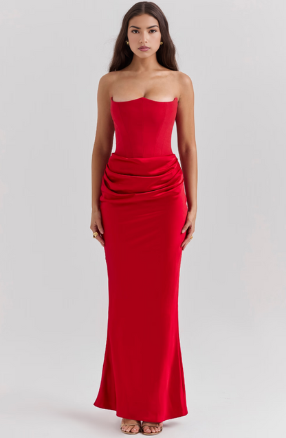 Aurelia | Lace Strapless Wedding Guest Dress