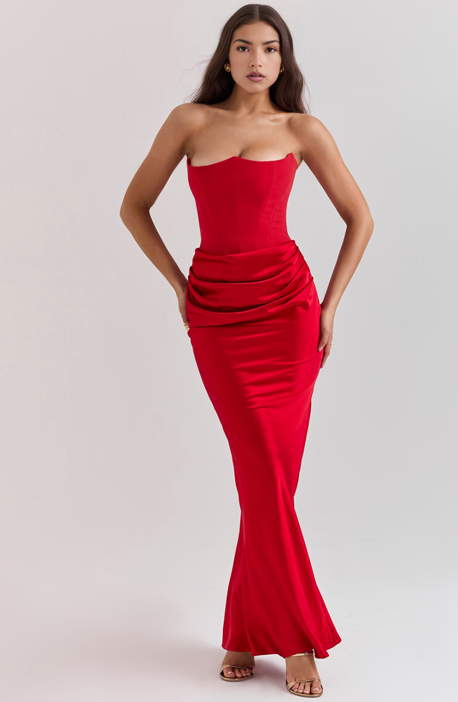 Aurelia | Lace Strapless Wedding Guest Dress