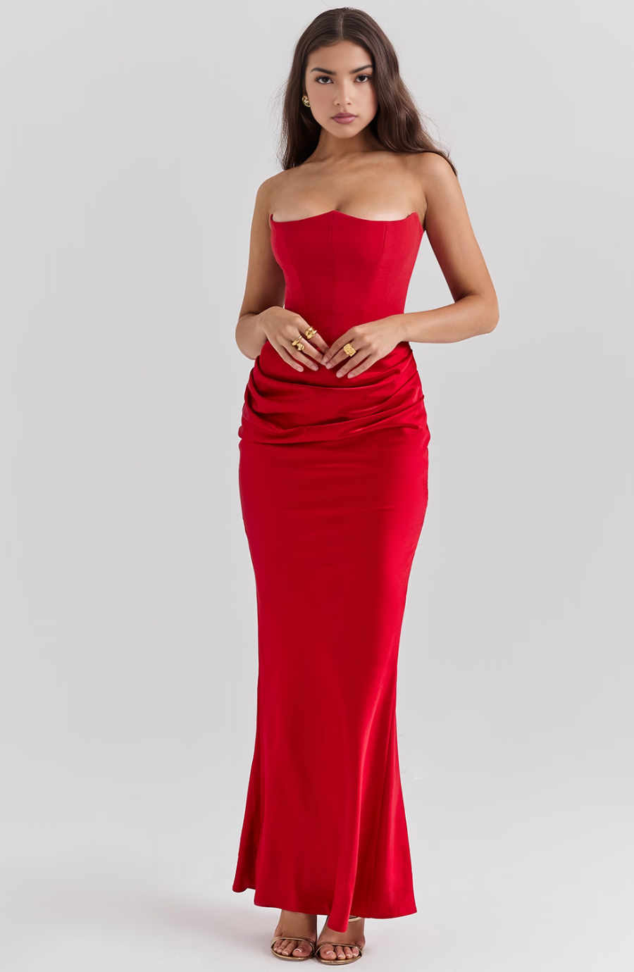 Aurelia | Lace Strapless Wedding Guest Dress