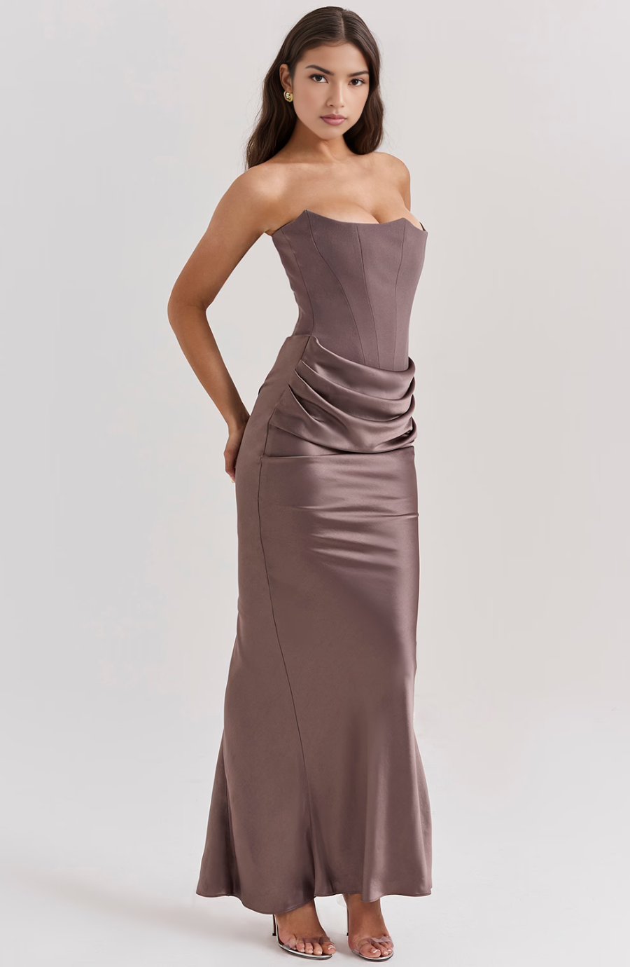 Aurelia | Lace Strapless Wedding Guest Dress